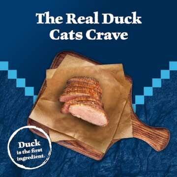 Blue Buffalo Wilderness Natural High-Protein Grain-Free Wet Food for Adult Cats, Duck Paté, 3-oz. Cans, 24 Count