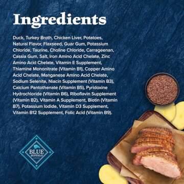 Blue Buffalo Wilderness Natural High-Protein Grain-Free Wet Food for Adult Cats, Duck Paté, 3-oz. Cans, 24 Count