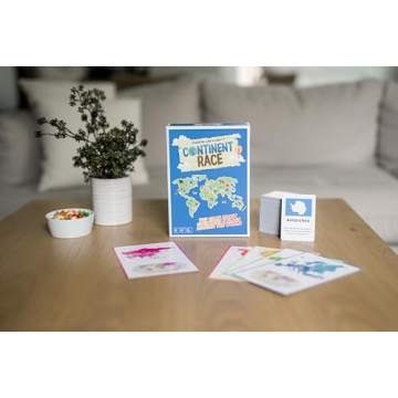Fun Geography Board Game for Kids and Families - Continent Race