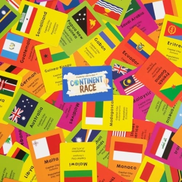 Fun Geography Board Game for Kids and Families - Continent Race