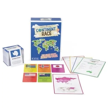 Fun Geography Board Game for Kids and Families - Continent Race