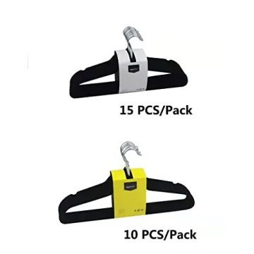 Amazon Basics Velvet Non-Slip Suit Clothes Hangers Pack of 100 Black