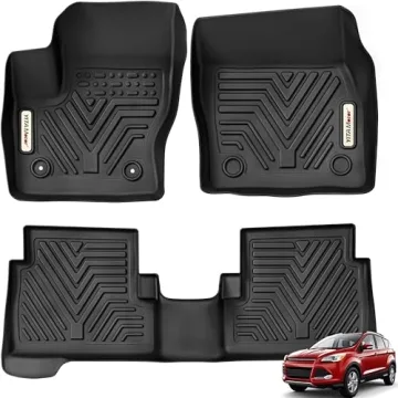 YITAMOTOR Floor Mats for Ford Escape - Custom Fit, Heavy Duty All Weather Liners