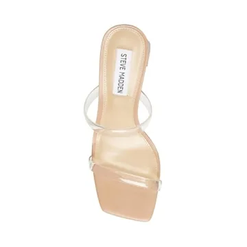 Stylish Steve Madden Women's Lilah Heeled Sandal, Clear