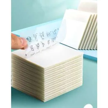 Waterproof Clear Sticky Notes Pad with Pen, 8 Pack