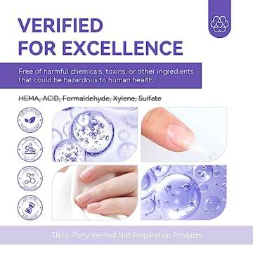 SAVILAND Nail Dehydrator and Primer: Acid-Free Natural Nail Dehydrator and Nail Primer & Protein Bonding Acrylic Nail Kit Gel Nail Polish Superior Bonding Acrylic Nail Supplies Profession Salons