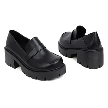 Sungtin Women's Platform Loafers Comfortable Fashionable
