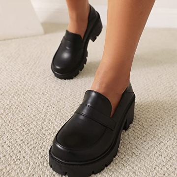 Sungtin Women's Platform Loafers Comfortable Fashionable