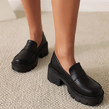 Sungtin Women's Platform Loafers Comfortable Fashionable