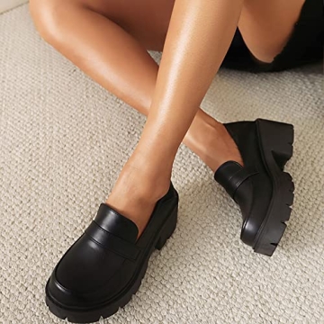 Sungtin Women's Platform Loafers Comfortable Fashionable
