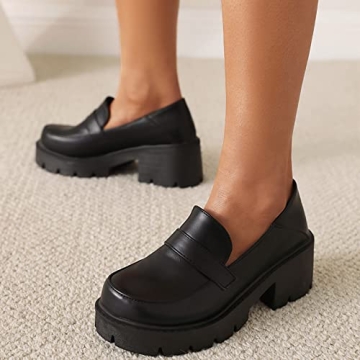 Sungtin Women's Platform Loafers Comfortable Fashionable