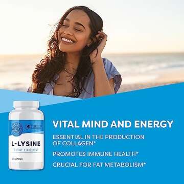 Vimergy L-Lysine – Promotes Healthy Skin, Hair, Nails & Joints* – Supports Healthy Metabolism* ?...