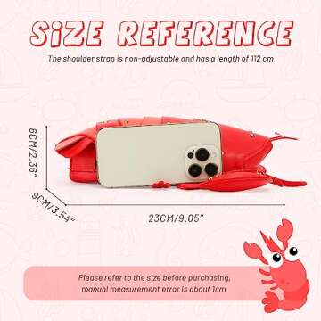 GOKTOW Lobster Purse, Novelty Purse,Unique Purses for Women,Fun 3D Stuffed Animal Handbag Crossbody ...