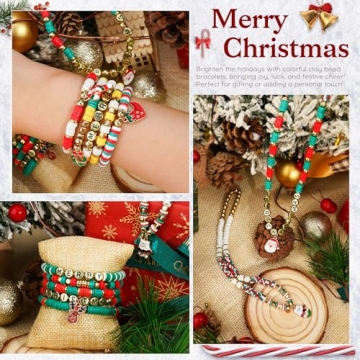 Gionlion Christmas Beads Bracelet DIY Kit for Kids