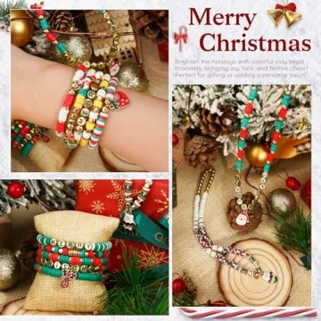Gionlion Christmas Beads Bracelet DIY Kit for Kids