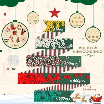 Gionlion Christmas Beads Bracelet DIY Kit for Kids