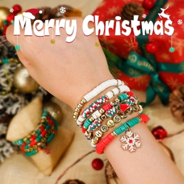 Gionlion Christmas Beads Bracelet DIY Kit for Kids