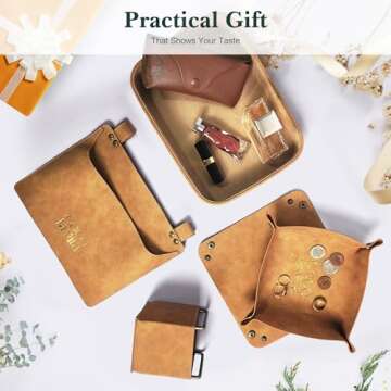 COCO la Vita Leather Office Desktop Jewelry Trays. Wall File Organizer Decorative Holder Basket for ...