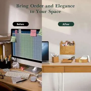 COCO la Vita Leather Office Desktop Jewelry Trays. Wall File Organizer Decorative Holder Basket for Entryway Table. Perfect for Jewelry Watch Keys Wallet Coins Cell Phones and Office Equipment (Set C)