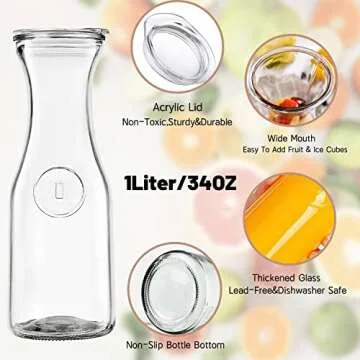 Set Of 4 Glass Carafes For Mimosa Bar & More