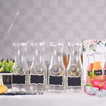 Set Of 4 Glass Carafes For Mimosa Bar & More