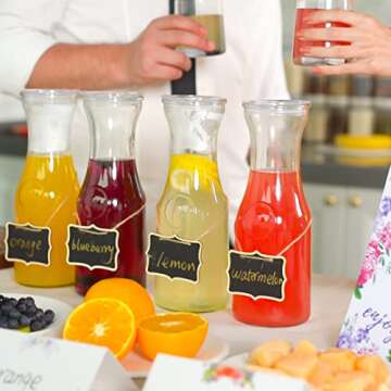 Set Of 4 Glass Carafes For Mimosa Bar & More