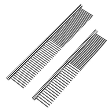 CWXZSTM Pet Steel Combs - Essential Tool for Pet Grooming, 6.5IN/7.4IN