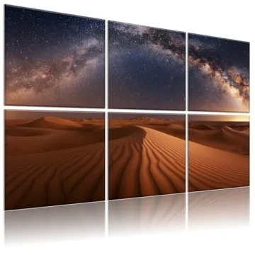 HIRESC 6 Pack Art Acoustic Panels Sound Proof Foam for Walls, 72X48 Inches Decorative Sound Absorbin...