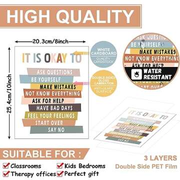 Inspiring Framed Boho Wall Art for Classrooms and Offices