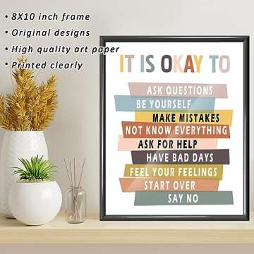 Framed Boho Classroom Decor for Teachers and Students
