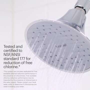 VivaSpring Filtered Shower Head FSH25-CG | Chrome Finish with Slate face and Wide Rain Spray | for softer skin and hair | 6 month filter FF-15 | Certified Filtration