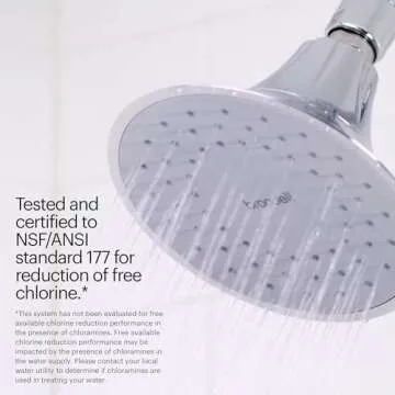 VivaSpring Filtered Shower Head FSH25-CG | Chrome Finish with Slate face and Wide Rain Spray | for softer skin and hair | 6 month filter FF-15 | Certified Filtration