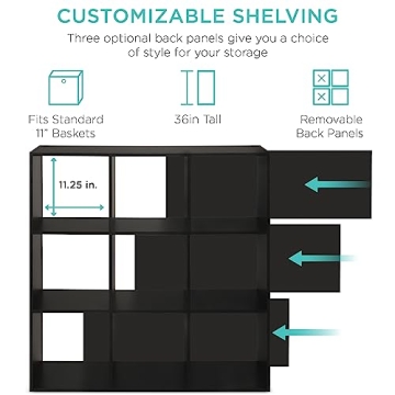 Stylish 9-Cube Storage Organizer for Home or Office