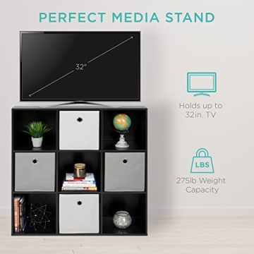 Stylish 9-Cube Storage Organizer for Home or Office