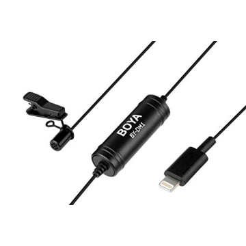 BOYA DM1 Lavalier Mic for iPhone - Crystal Clear Sound for Podcasts & Vlogs