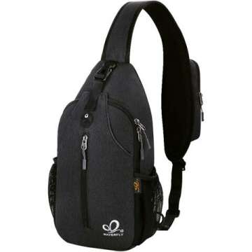 WATERFLY Crossbody Sling Backpack for Travel