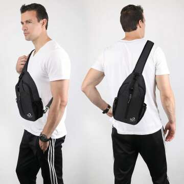 WATERFLY Crossbody Sling Backpack for Travel
