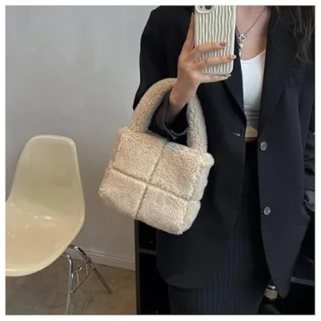 Stylish Fluffy Sherpa Mini Tote Bag for Everyday Fashion