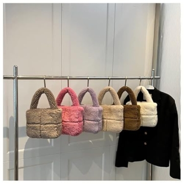 Stylish Fluffy Sherpa Mini Tote Bag for Everyday Fashion