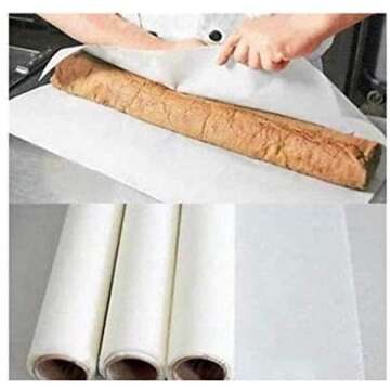 Hromen Baking Paper,30CMX500CM, Baking Parchment Paper, Microwave Oven Cooking Mat Sheet, Unbleached Non-Stick Baking Liners Sheets for Cook Grilling Air Fryer Steaming Bread Cup Cake Cookie BBQ Party