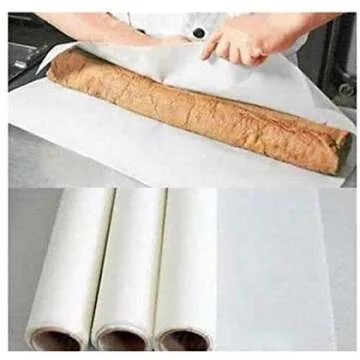 Hromen Baking Paper,30CMX500CM, Baking Parchment Paper, Microwave Oven Cooking Mat Sheet, Unbleached Non-Stick Baking Liners Sheets for Cook Grilling Air Fryer Steaming Bread Cup Cake Cookie BBQ Party