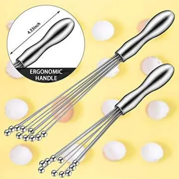 Stainless Steel Mini Ball Whisk Set - Ideal for All Cooking Needs