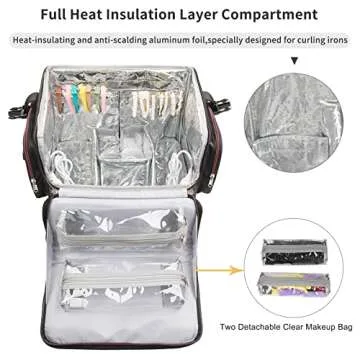 Durable OCHEAL Makeup Train Case for Hairstylists and Artists