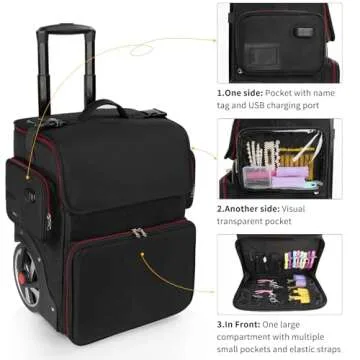 Durable OCHEAL Makeup Train Case for Hairstylists and Artists