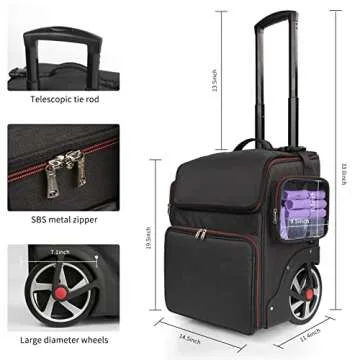 Durable OCHEAL Makeup Train Case for Hairstylists and Artists