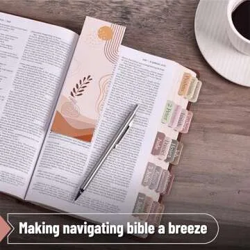 Mr. Pen- Bible Tabs with 2 Bookmark, 75 Tabs, Boho Theme, Laminated Bible Tabs for Women and Men, Bible Tabs for Study Bible, Bible Index Tabs, Bible Book Tabs, Bible Labels Tabs, Mr Pen Bible Tabs