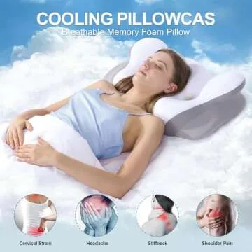 Sorftyms Memory Foam Pillow for Neck Pain Relief