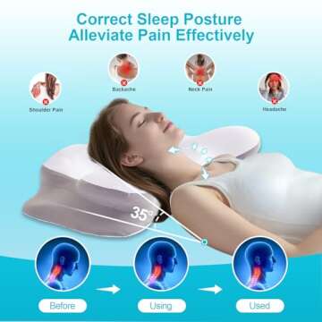 Sorftyms Memory Foam Pillow for Neck Pain Relief