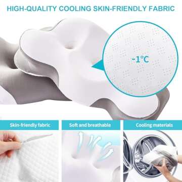 Sorftyms Memory Foam Pillow for Neck Pain Relief