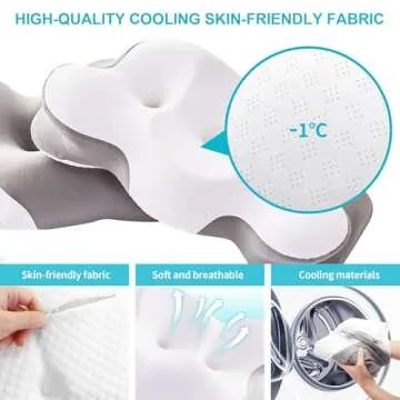 Sorftyms Memory Foam Pillow for Neck Pain Relief